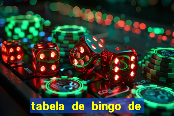 tabela de bingo de 1 a 100